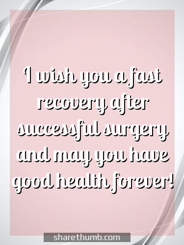 sayings for surgery recovery